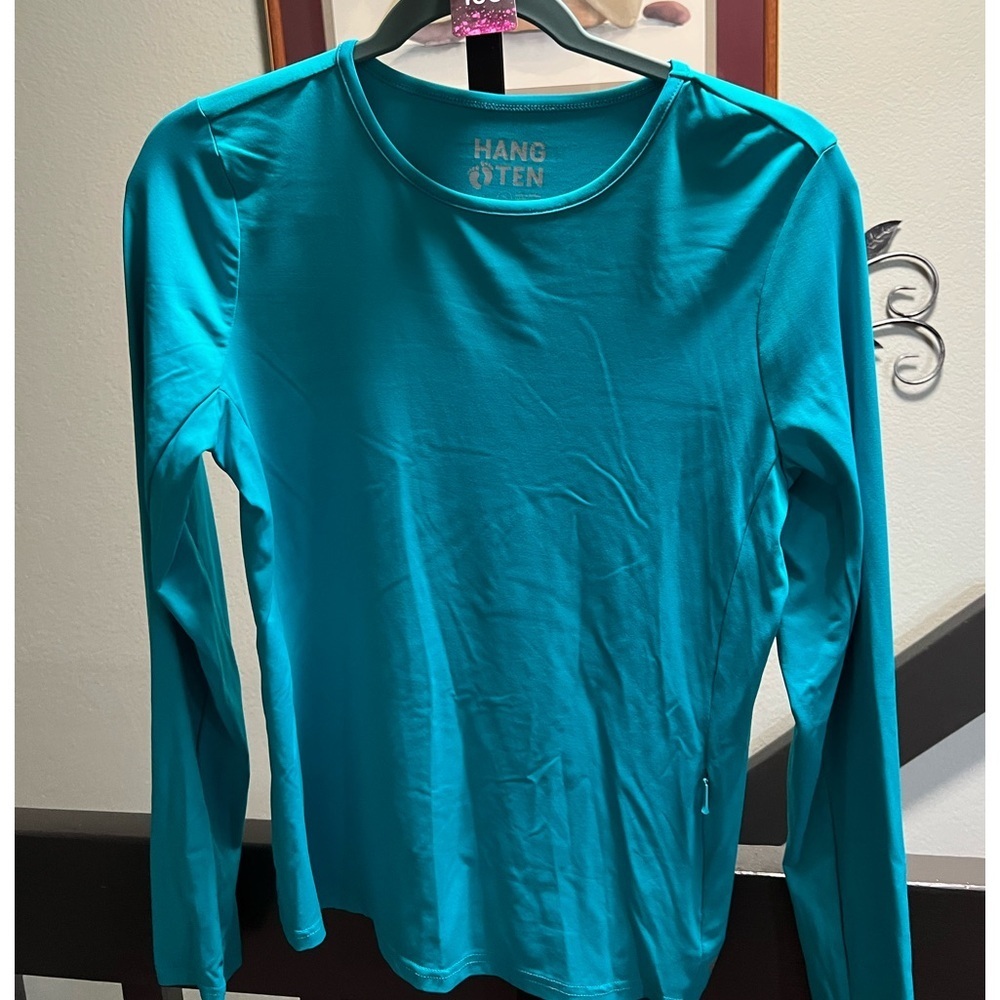 Hang Ten Women's Teal Long Sleeve Top #185
